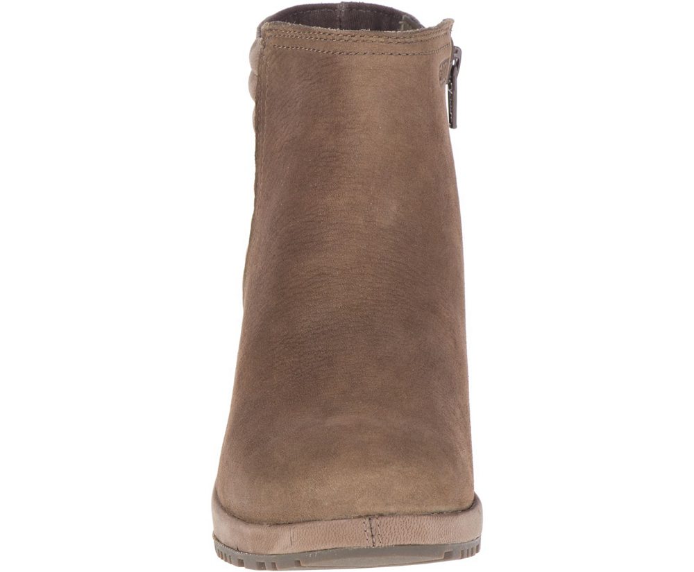 Merrell Boots Brown - Tremblant Wedge Bluff Waterproof - Womens 89VGZMCSI
